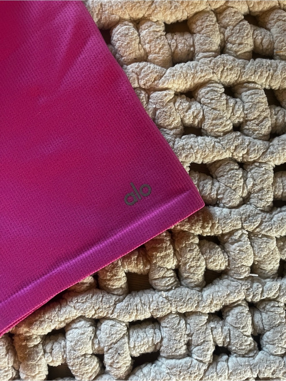 ALO Yoga High-Rise Bike Shorts in Hot Pink - Picture 3 of 7
